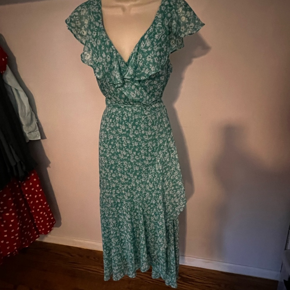 Floral Green Dress